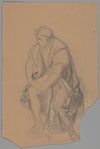 Study of the king figure for the painting ‘Death of Barbara RadziwiÅÅ’