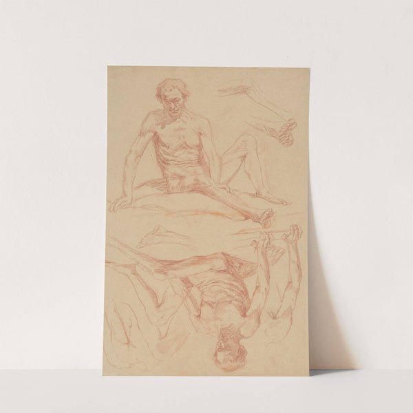 Study of the male nude by Jozef Hanula