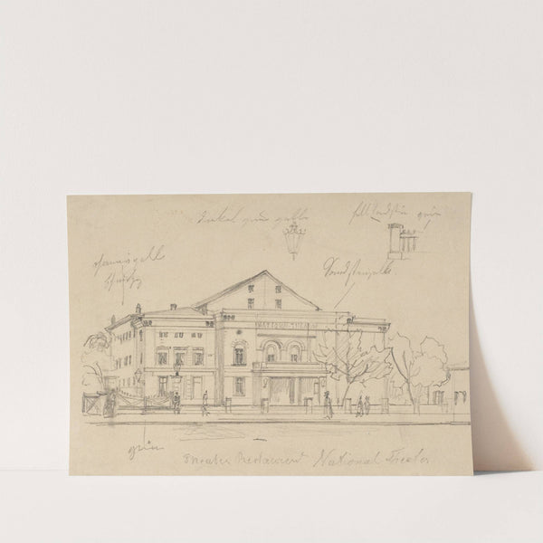 Study of the Nationaltheater, Berlin by Eduard Gaertner