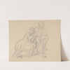 Study of the Prince and a Kneeling Lady for the Painting &#039;The Upbringing of Sigismund Augustus&#039; by Józef Simmler