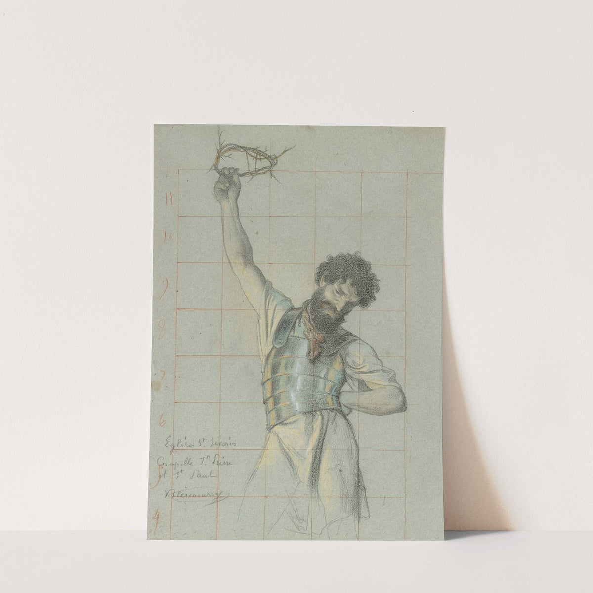 Study of the Soldier Holding the Crown of Thorns by Victor-François-Eloi Biennourry
