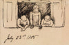 Study of Three Figures, Leaning on a Windowsill