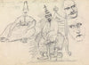 Study of Two Seated Men in Their Traditional Costume