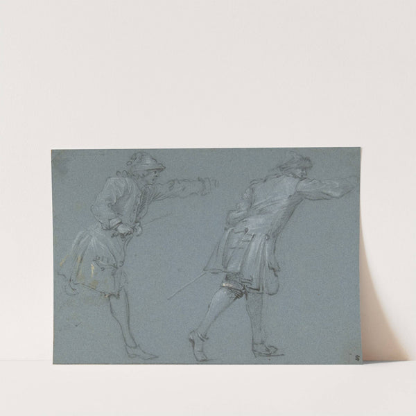 Study of Two Soldiers Swordfighting (17th century) by Adam Frans van der Meulen