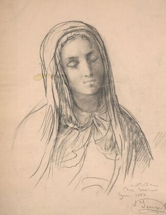 Study of Virgin for ‘Le Rosaire’ (1880)