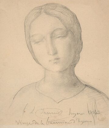 Study of Virgin for the ‘Banner of Hyères’ (1843)