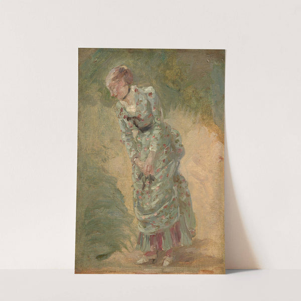 Study of woman and flowers by Marie Bracquemond