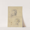 Study sheet; Boy’s head by Jakob Becker