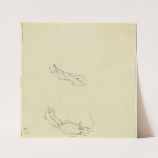 Study sheet; drapery by Jakob Becker