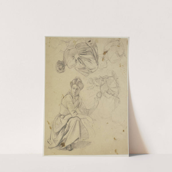 Study sheet; Kneeling Woman 2 by Jakob Becker