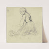 Study sheet; Kneeling Woman by Jakob Becker