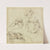 Study sheet with galloping horse, a woman in profile looking left, a group of figures on clouds and an angel by Jacopo Palma il Giovane