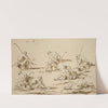 Study Sheet with Seated Figures (1705-15) by Alessandro Magnasco