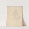 Study to the painting &#039;King David playing the harp&#039; by Józef Simmler