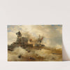 Stürmische See mit einem Dampfschiff (1886) by Andreas Achenbach