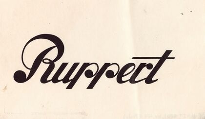 Stylized logo for Ruppert Beer