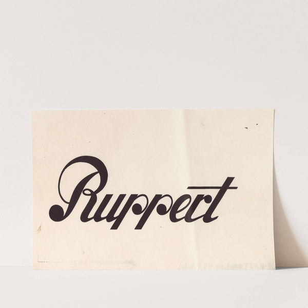Stylized logo for Ruppert Beer by Winold Reiss