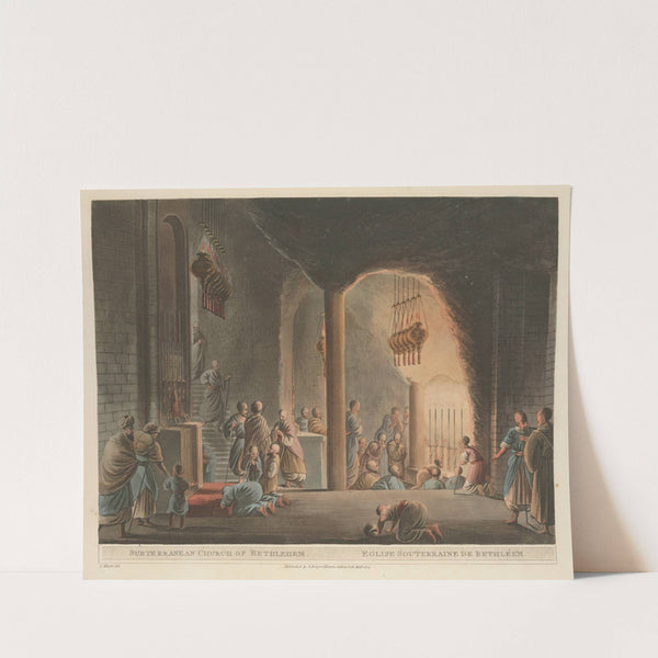 Subterranean Church at Bethlehem by Luigi Mayer