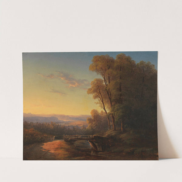 Süddeutsche Landschaft im Abendlicht by Franz Graf von Pocci