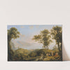 Südliche Landschaft mit Vesuv by Ludwig Philipp Strack