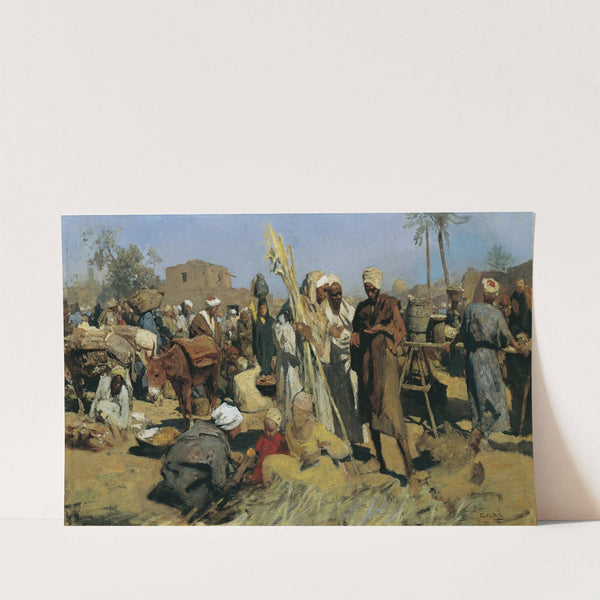 Sugar cane market Market in Upper Egypt by Leopold Carl Müller
