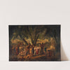 Sujet antique; procession se dirigeant vers un temple by Claude Joseph Curty