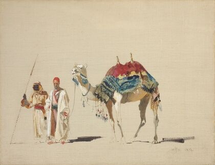 Sultan’s white camel, sketch (1871)