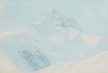 Summit of Dent du Midi from Bex, Switzerland
