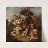 Sumptuous Floral and Fruit Still Life in an Extensive Landscape (18th Century) by Francesco Lavagna