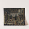 Sumptuous renaissance interior with a banquet by Bartholomeus van Bassen