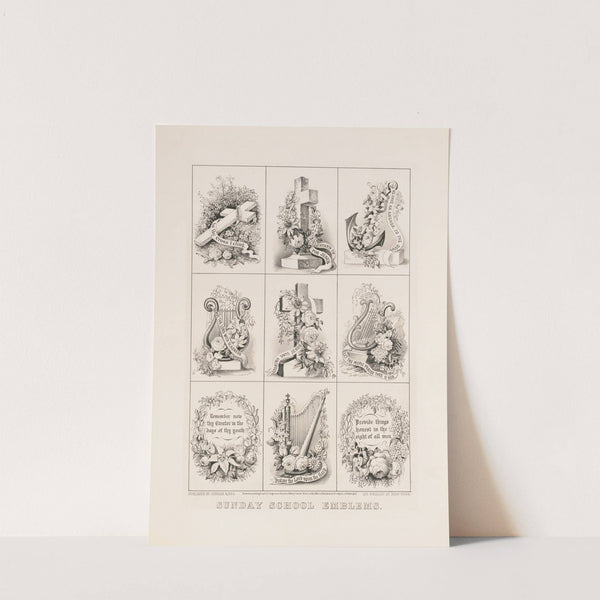 Sunday school emblems (1874) by Currier & Ives.