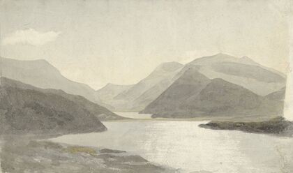 Sunlight over a Lake near Snowdon, Llanberis, North Wales