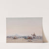 Sunrise in the desert at the gates of a city by Henri Duvieux