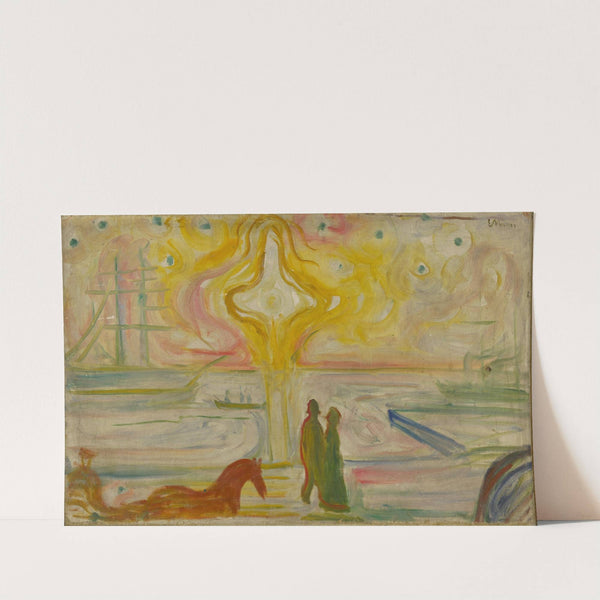 Sunrise In The Harbour (1893–94) by Edvard Munch