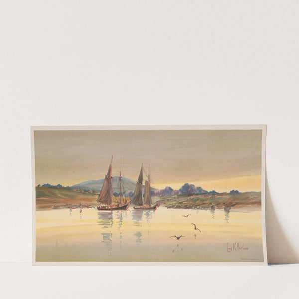 Sunset in Rockland Harbor (1896) by Louis Kinney Harlow