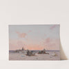 Sunset in the desert over a Bedouin camp by Henri Duvieux