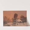 Sunset in winter (1872) by Edmund Foerster &amp; Co.