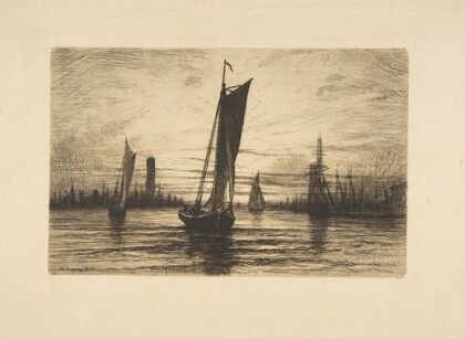 Sunset on the East River (1879)