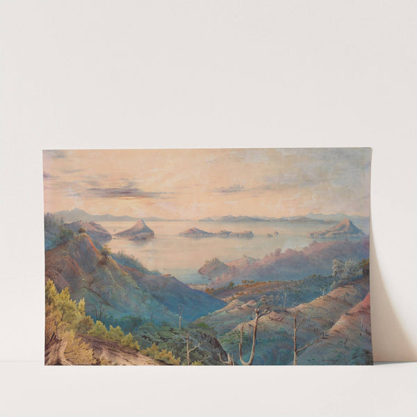 Sunset on the Kikowhakarere Gorges, at Coromandel by Alfred Sharpe