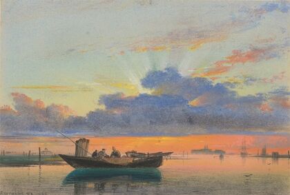 Sunset on the lagoon, Venice