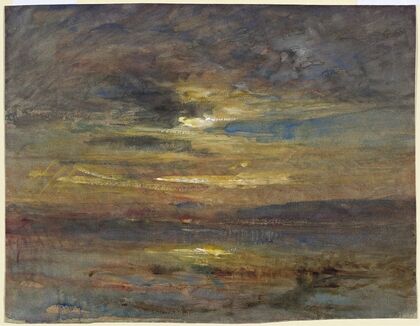 Sunset over a Pond