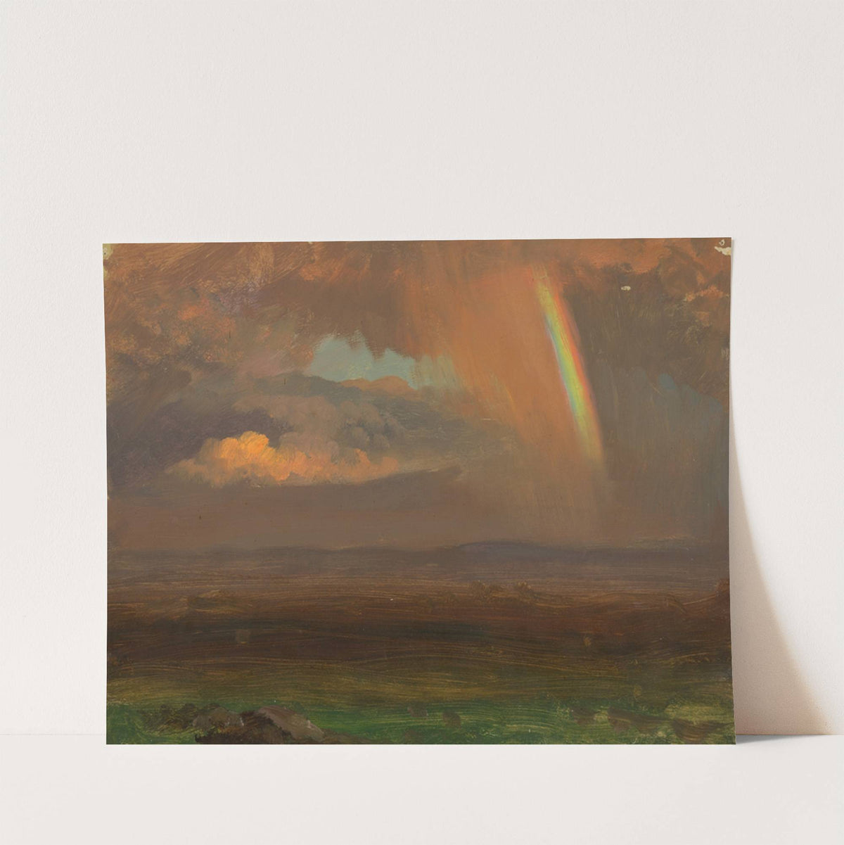 Sunset over broad landscape (1865) by Frederic Edwin Church