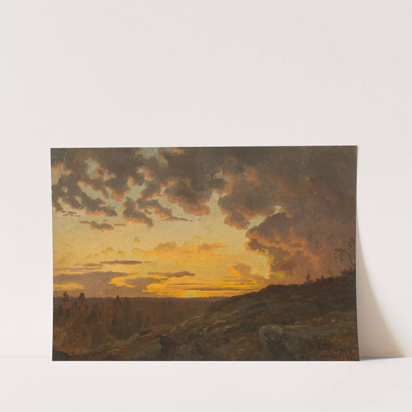 Sunset. Sketch by Edvard Bergh