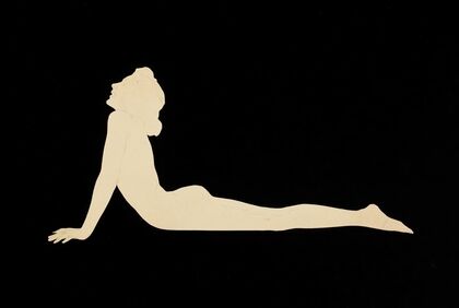 Supine Woman Raising Her Head to Watch Geese, preliminary drawing (1924)