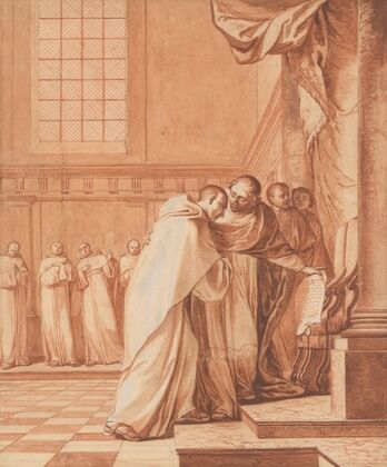 Supporters of the league pursue the Blessed Abbot to Rome