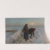 Sur la route en hiver; artois (1884) by Jules Breton