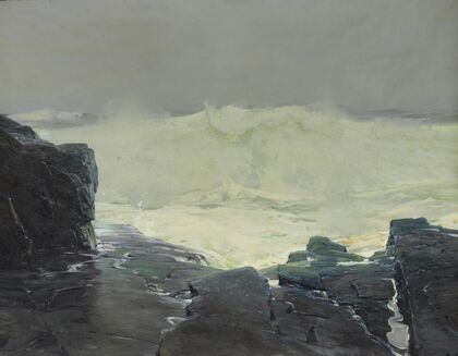 Surf and Fog; Monhegan Maine