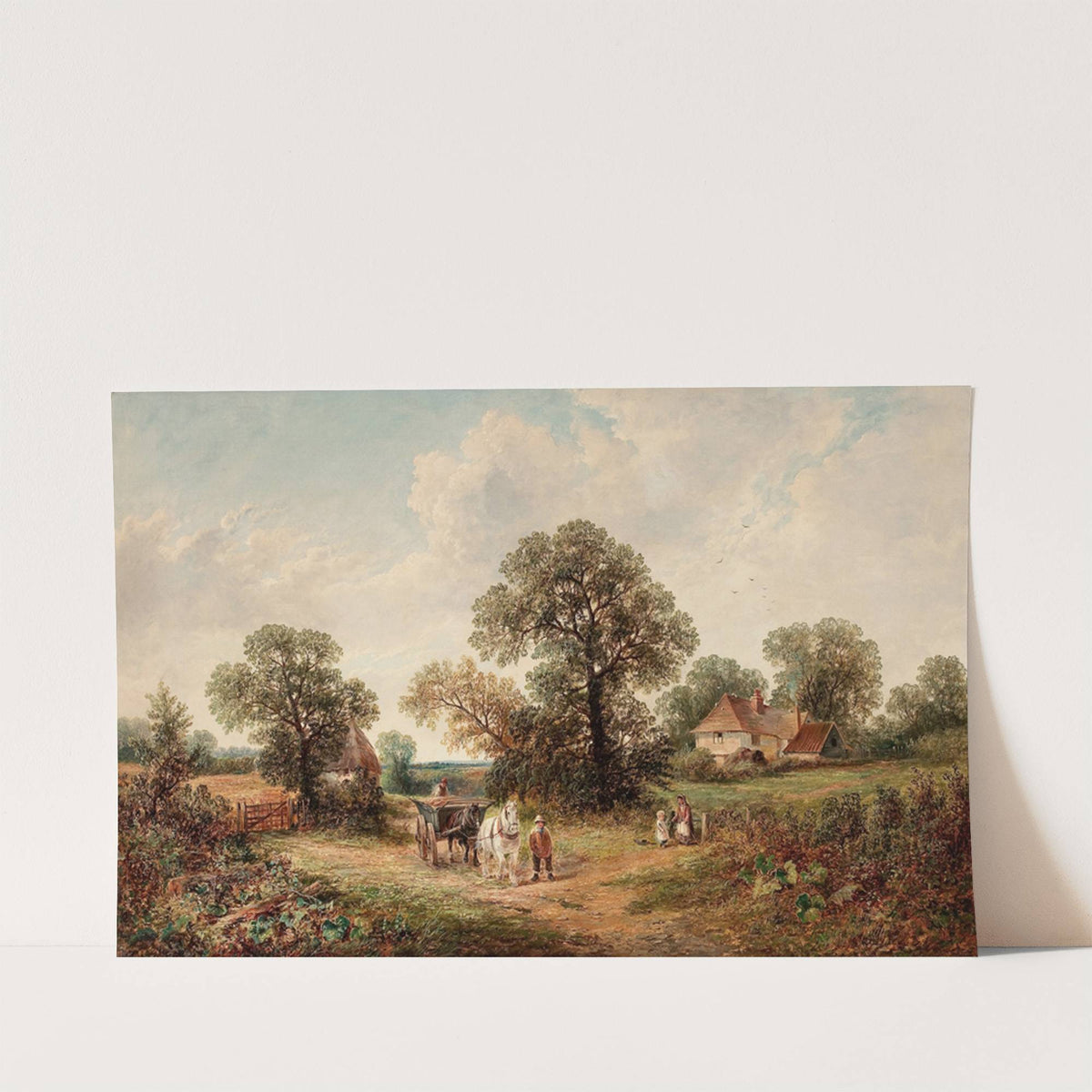 Sussex Landscape (Rural Scene with Hay Cart) by James Edwin Meadows