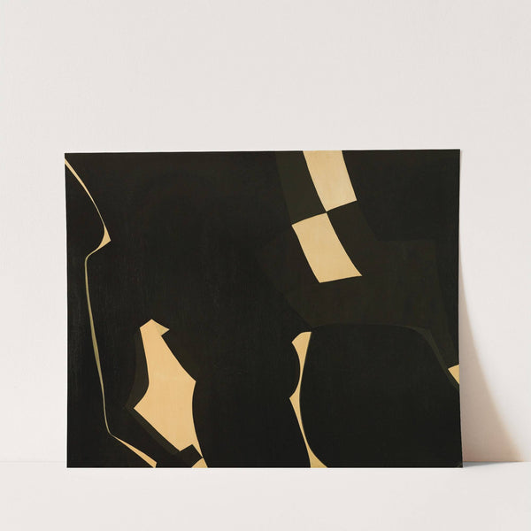 Svart og gul komposisjon (1957) by Jakob Weidemann