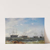 Svenske orlogsskibe ud for Göteborg (1861) by Carl Frederik Sørensen